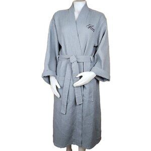 Hotel Spa Robe Waffle Weave HERS Egyptian Cotton Luxor Las Vegas Full Length OS